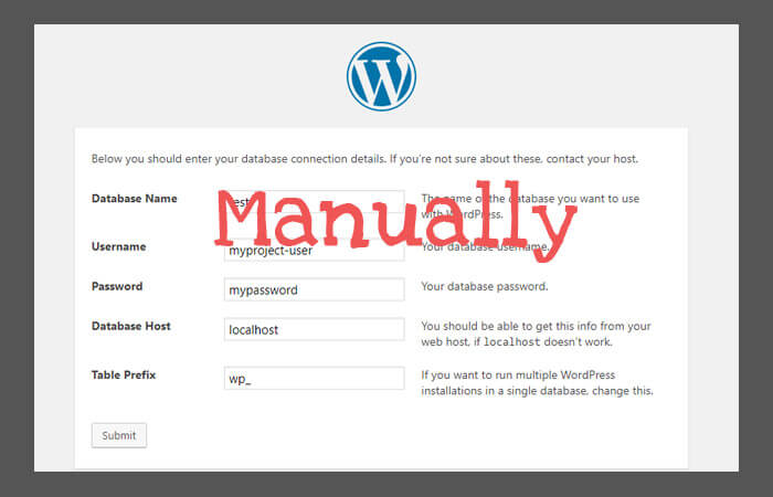 How to install WordPress on Hosting control panel manually ?