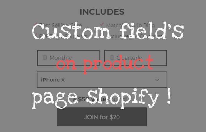 How to add Custom fields on product page or particular product in shopify ?