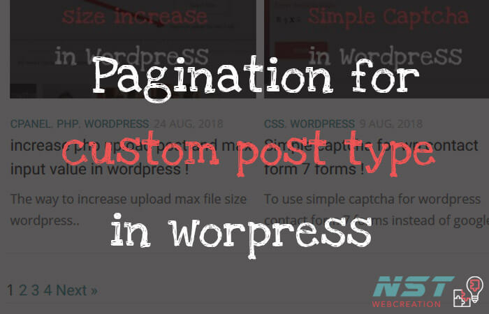 Pagination for custom post in wordpress