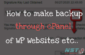 backup through cpanel