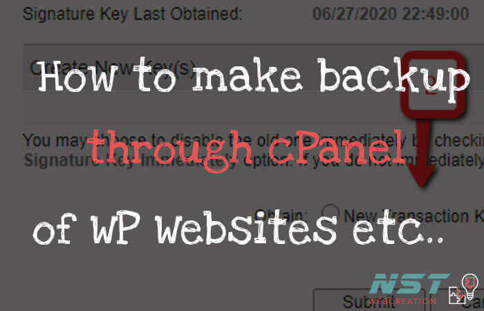 How to make backup of your wp websites through cPanel