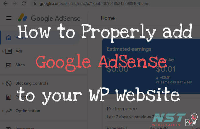 How to properly add Google AdSense to your wp website