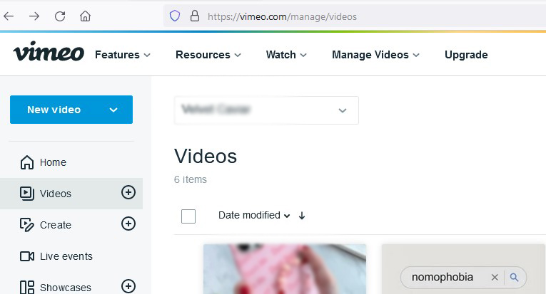 login to vimeo and click on manage video