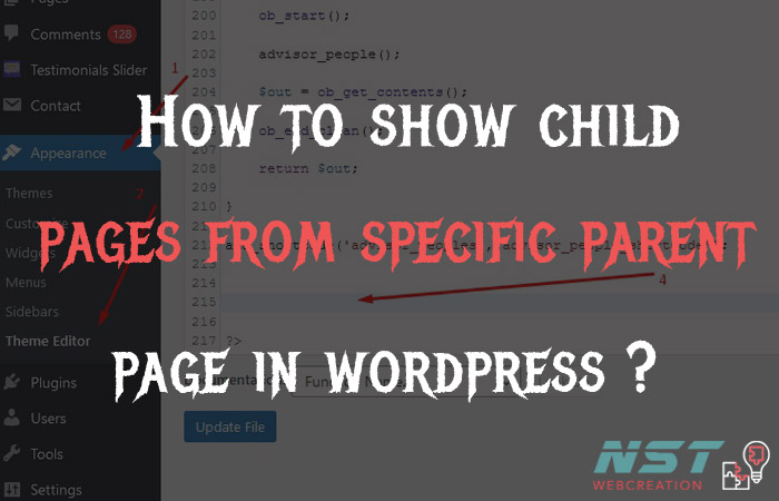 How to show all child pages of a specific wordpress page ?