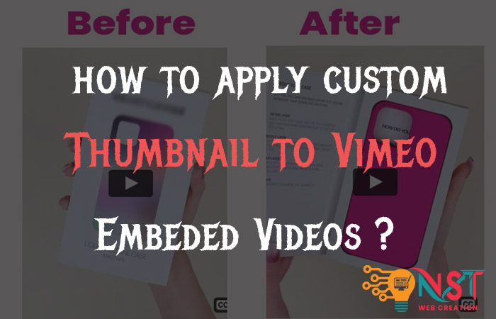 Vimeo ~ How to apply custom thumbnail to embeded videos ?