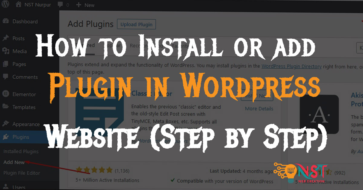 How to install or add plugin in wordpress website ?